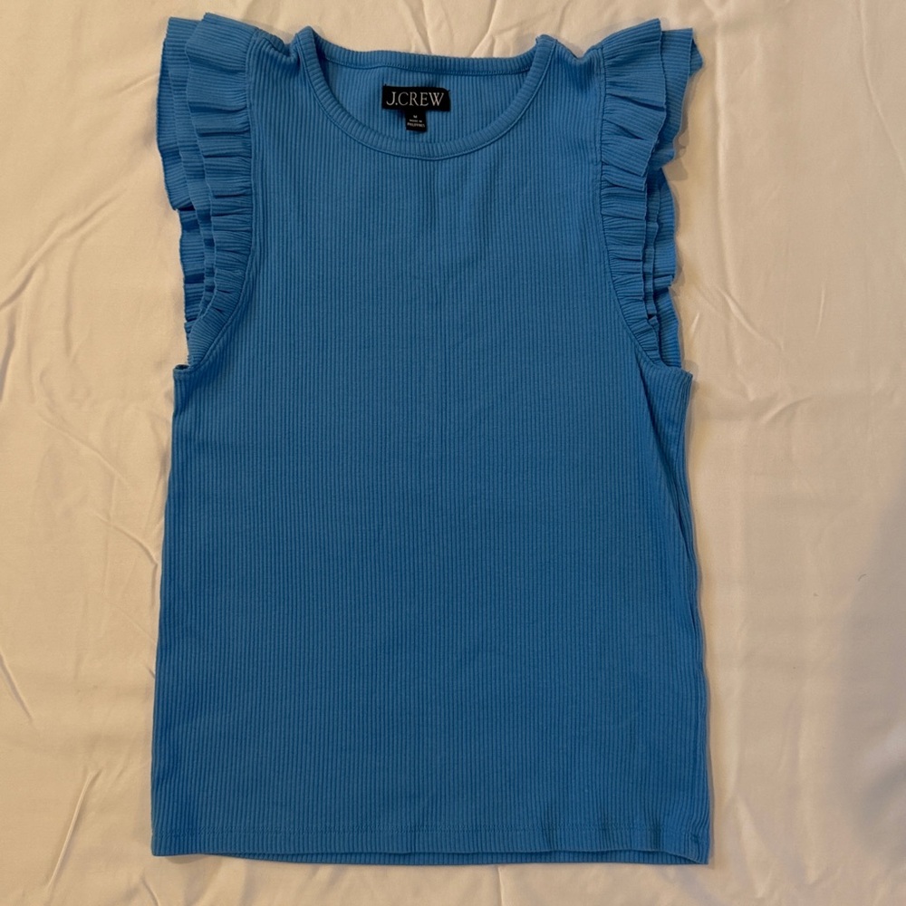 J. Crew women's ruffle sleeve tank